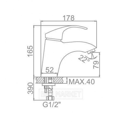 Смеситель для умывальника Ledeme L1021 (L1021)