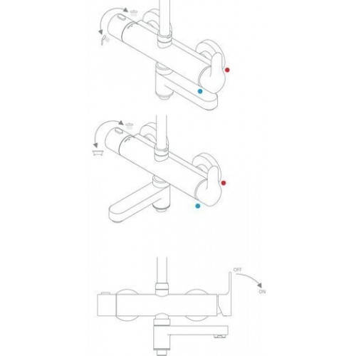 Душевая стойка Ravak DS 092.00 X07P642 хром