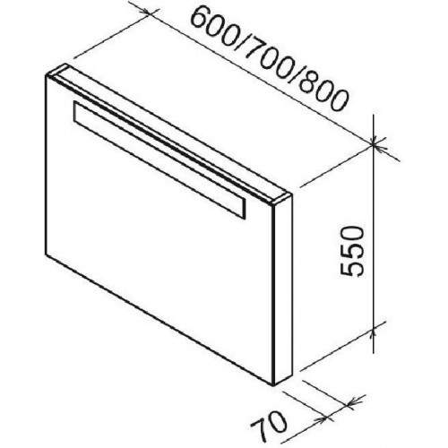 Зеркало Ravak Classic 800 в белой раме