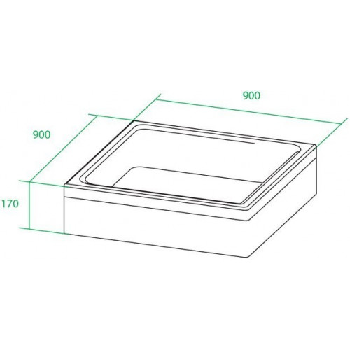 Душевой поддон Iddis Optima Home P19W 90x90 белый