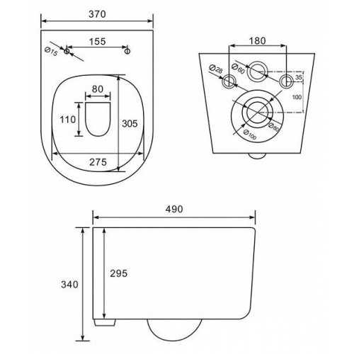 Подвесной унитаз безободковый Iddis Stone STORDSEi25 SoftClose