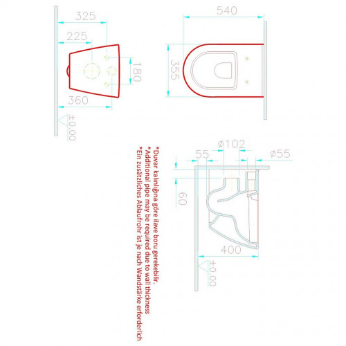 Унитаз подвесной Vitra Sanibelle SmoothFlush безободковый, с сиденьем микролифт 7551B003-0075+801-003-019