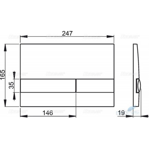 Кнопка для инсталляции AlcaDrain M1720-1 (белый - хром)