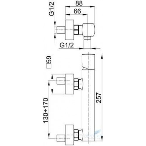 Смеситель для душа Armatura Morganit 4926-010-00