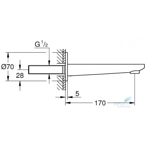 Излив для ванны Grohe Lineare 13383001
