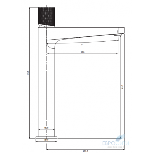 Смеситель для умывальника Omnires Contour Gold CT8012 GLB