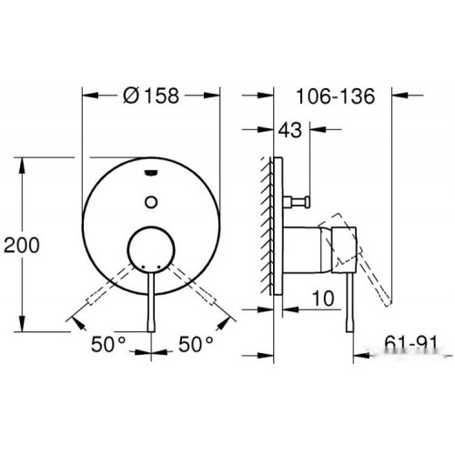 Смеситель Grohe Essence 24058A01 (темный графит)