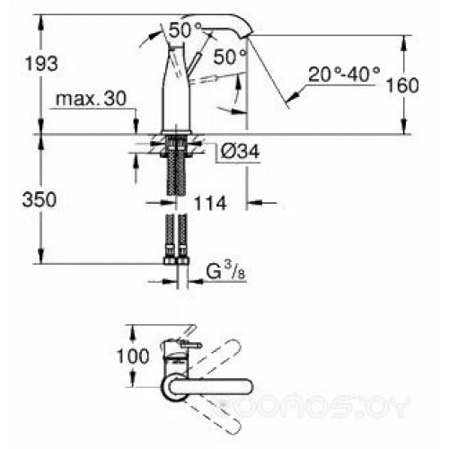 Смеситель Grohe Essence+ 23480001