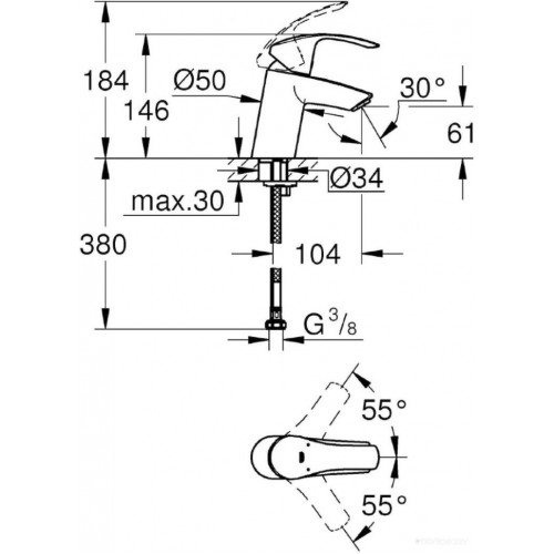 Смеситель Grohe Eurosmart 32467002