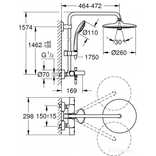 Душевая система Grohe Euphoria System 260 27475002