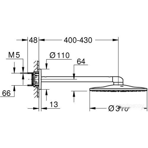 Верхний душ Grohe Rainshower 310 SmartActive 26475000 (хром)