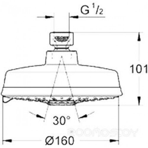 Верхний душ Grohe Rainshower Rustic 160 (27128 000)