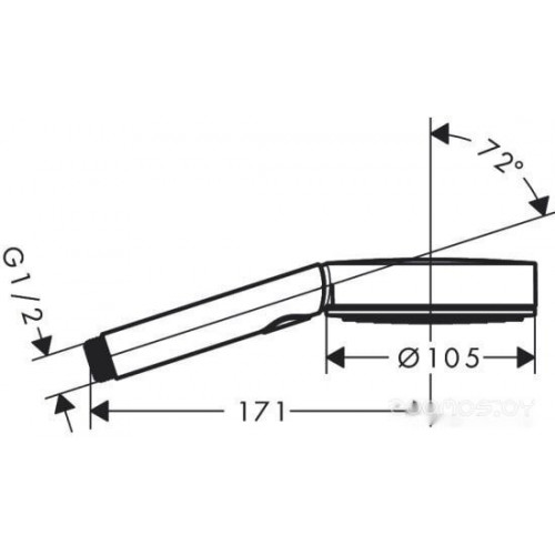 Душевая лейка Hansgrohe Pulsify Select 105 3jet Activation 24100700 (белый матовый)