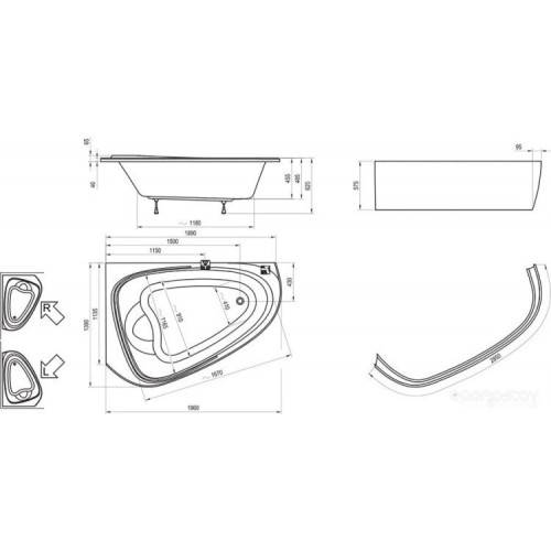 Ванна Ravak Ravak LoveStory II R 196x113 [C761000000]