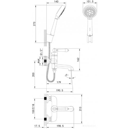 Смеситель IDDIS Oxford OXFSB02i02