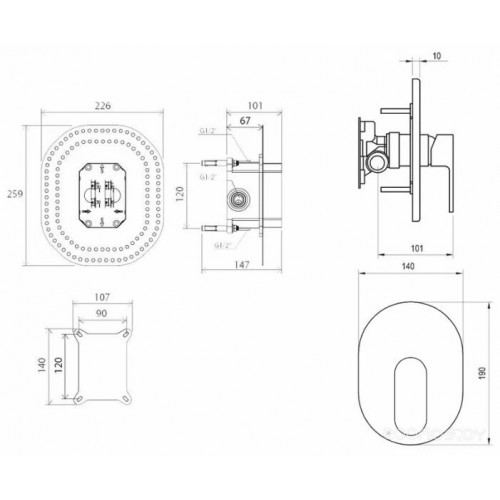 Смеситель Ravak Chrome CR 066.00 + R-box