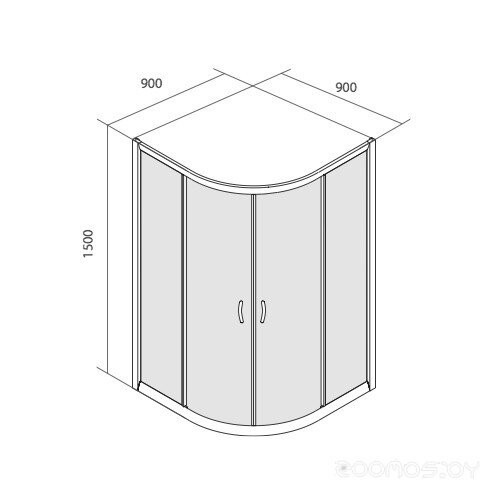 Душевая дверь IDDIS TF 90MH (90 x 90)