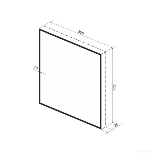 Зеркало Wellsee Зеркало с фоновой LED-подсветкой 7 Rays' Spectrum 172200340, 50 х 50 см (с сенсором и регулировкой яркости освещения)