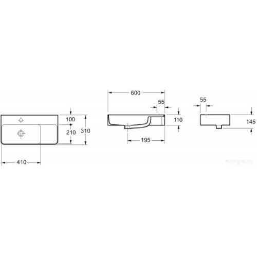 Умывальник Lavinia Boho Bathroom Sink Slim 33311011