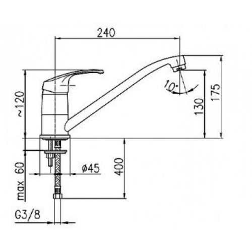 Смеситель Armatura Krzem 4213-915-00