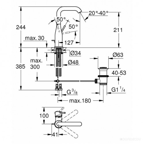 Смеситель Grohe Essence New 32628A01 для раковины