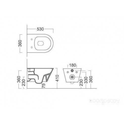 Унитаз Kerama Marazzi Plaza Modern PLMR.wc.02