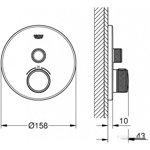 Смеситель Grohe Grohtherm SmartControl 29118000