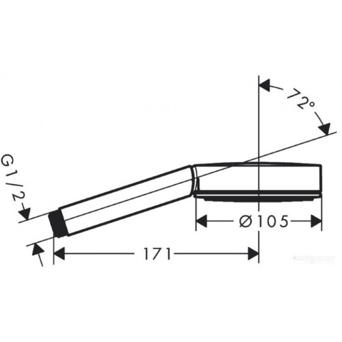 Душевая лейка Hansgrohe Pulsify S 105 1jet 24120000 (хром)