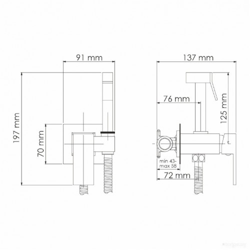 Гигиенический душ Wasserkraft A71138