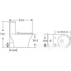 Унитаз CeramaLux 1217-P