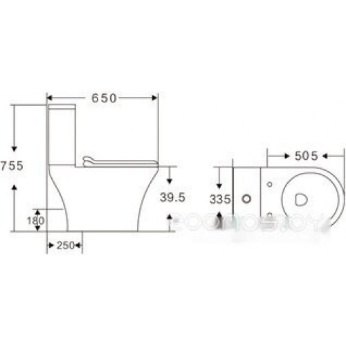 Унитаз CeramaLux 1217-P