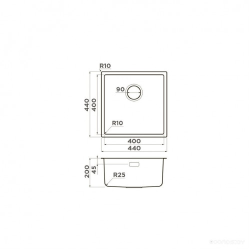 Кухонная мойка Omoikiri Tadzava 44-U/I-IN ULTRA