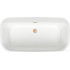Ванна Wellsee Brillant iCon 160x80 236001004 (отдельностоящая ванна белый глянец, экран, ножки, сифон-автомат золото)