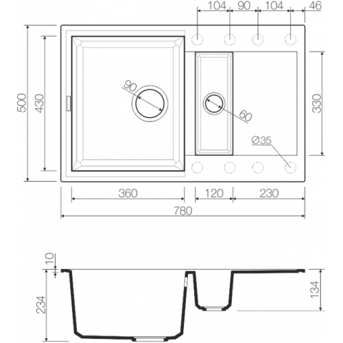 Кухонная мойка Omoikiri Sakaime 78-2-PL 78x50 платина