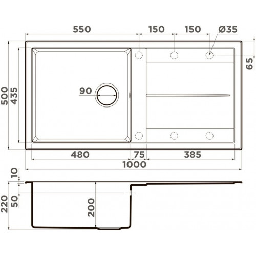 Кухонная мойка Omoikiri Sumi 100A-WG 4997111 100x50 зеленый