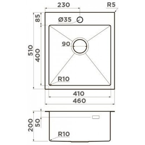 Кухонная мойка Omoikiri Akisame 46-GL 4973081 46x51 светлое золото