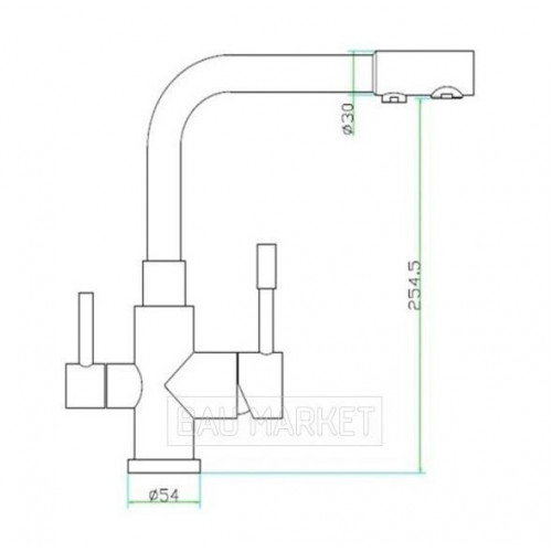 Смеситель для кухни Ledeme L4055-3 (L4055-3)