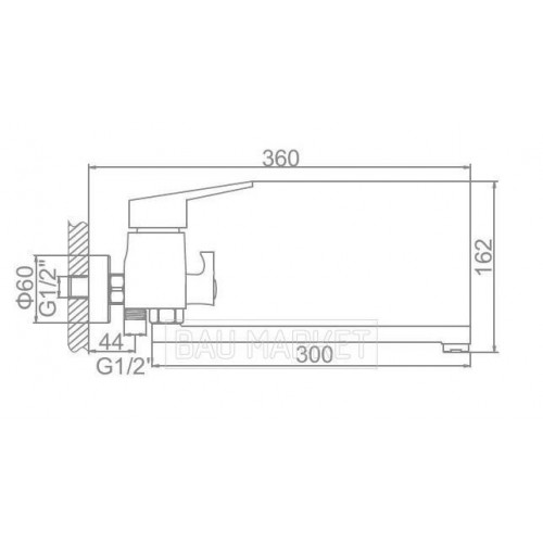 Смеситель ванна/душ Ledeme L2259 (L2259)