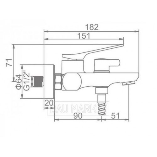 Смеситель для ванны Ledeme L3275 (L3275)