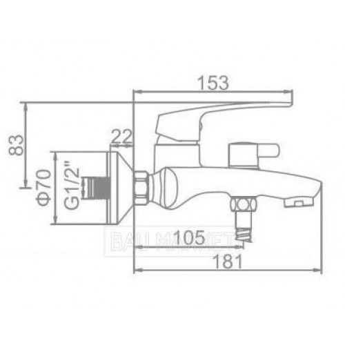 Смеситель для ванны/душа Ledeme L3272 (L3272)