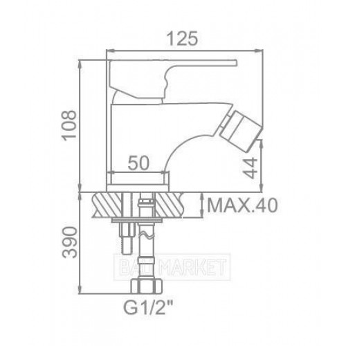 Смеситель для биде Ledeme L5003-W белый (L5003W)