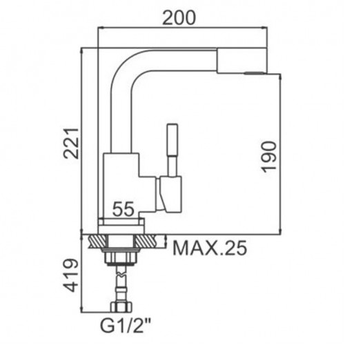 Смеситель для умывальника Ledeme L1098-4 (L1098-4)