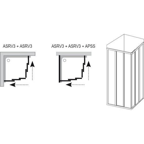 Душевой уголок Ravak Supernova ASRV3-80x90 стекло white+Grape