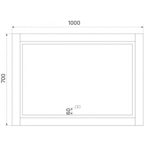 Зеркало Iddis Oxford ЗЛП112 100x70 с подсветкой