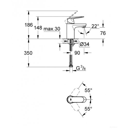 Смеситель Grohe Eurosmart Cosmopolitan 32824000