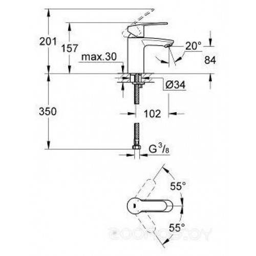 Смеситель Grohe Eurostyle Cosmopolitan 3246820E