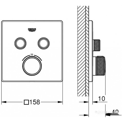 Смеситель Grohe Grohtherm SmartControl 29124000