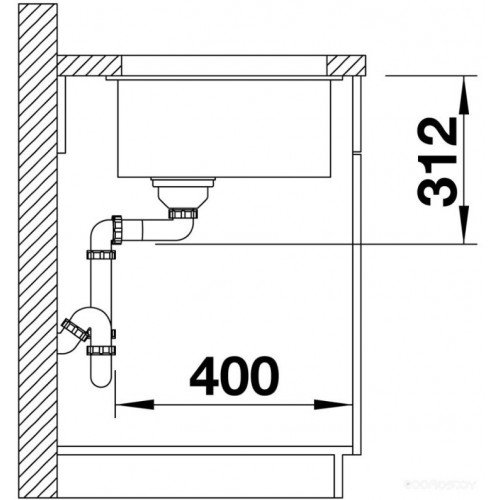 Кухонная мойка Blanco Subline 500-U 527353 (искусственный гранит, вулканический серый)