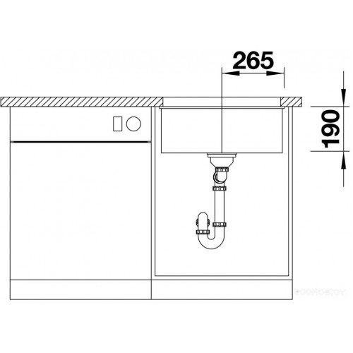 Кухонная мойка Blanco Subline 500-U 527353 (искусственный гранит, вулканический серый)