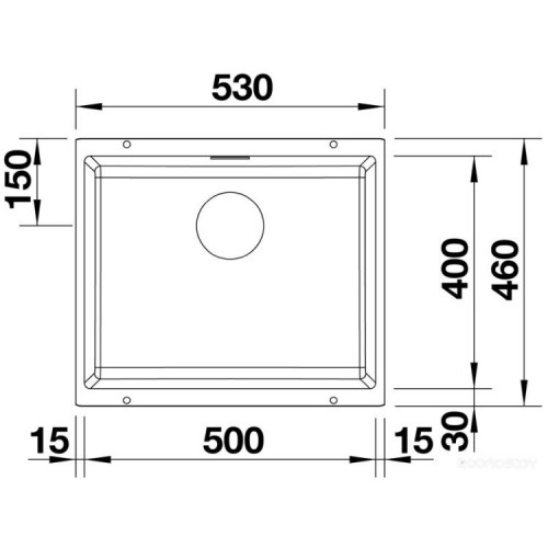 Кухонная мойка Blanco Subline 500-U 527353 (искусственный гранит, вулканический серый)